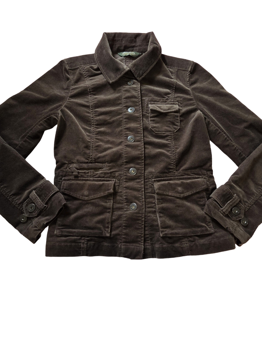 Eddie Baver Women’s Corduroy Utility Jacket in Dark Brown